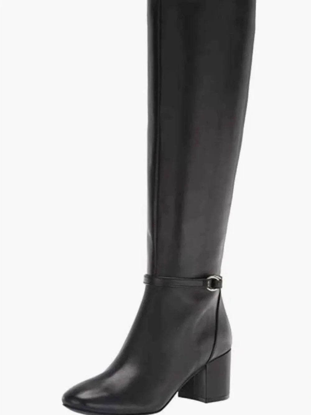 Cole Haan Dana Black Leather Knee High Boots W22253 Women’s 7.5B Block Heel